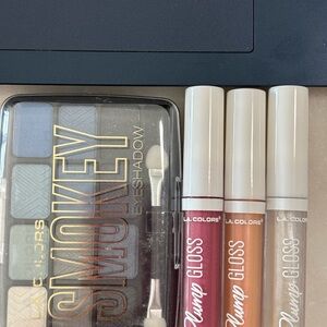 L.A. Colors Smokey Eyeshadow Palette with Gloss Trio